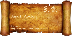 Bundi Vivien névjegykártya